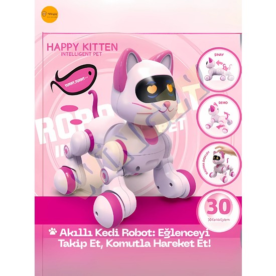 Wingzy Uzaktan Kumandalı Şarjlı Akıllı Kedi - Interaktif, Eğitici ve Eğlendirici Robot Oyuncak