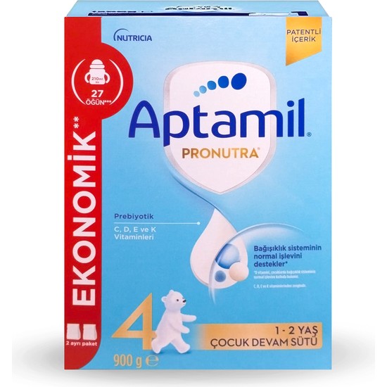 Aptamil Pronutra 4 Biberon Maması 900 g 1-2 Yaş İçin Besleyici Devam Sütü