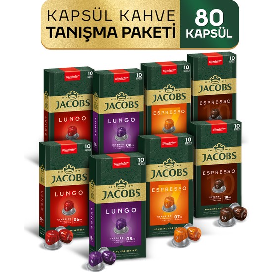 Jacobs Kapsül 2'li Tanışma Paketi (80 Kapsül)