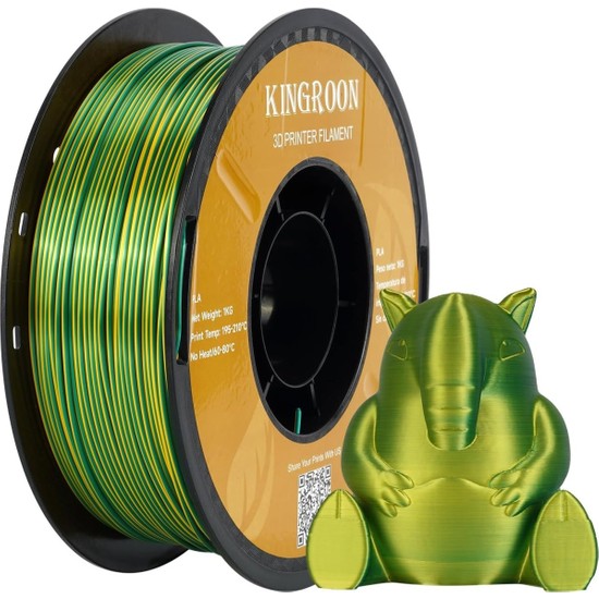 Kingroon Silk PLA Çift Renk Filament 1.75 mm 1 kg