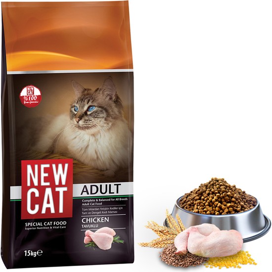 Newcat Tavuklu Yetişkin Kedi Maması 15 kg
