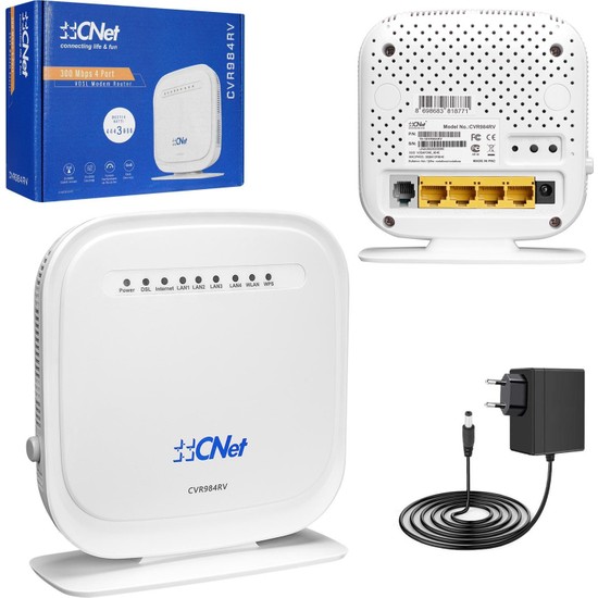 Cnet CVR-984RV Kablosuz Modem Router 4 Port 300 Mbps Adsl2 + Vdsl2