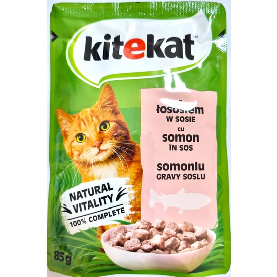 Kitekat Somonlu Yaş Kedi Maması Pouch 85 gr *28 Ekonomik Mama Seg