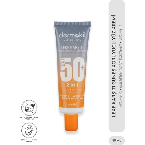 Dermokil Leke Karşıtı Güneş Koruyucu Yüz Kremi 50+ SPF 50 ml