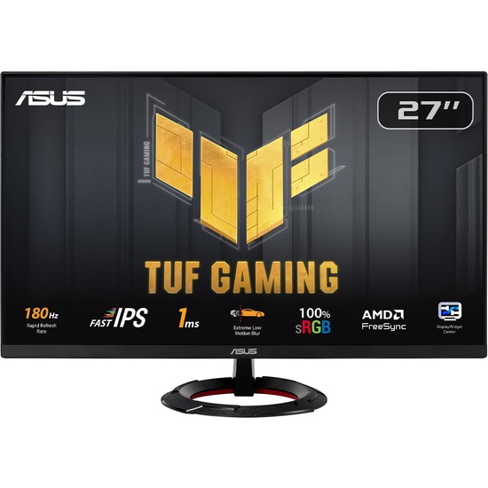 Asus Tuf Gamıng VG279Q3R 27 Fast IPS Freesync ve G-Sync Uyumlu 1920X1080 1ms 180Hz 250CD Dp HDMI Hoparlör Vesa 3yıl 100% Srgb Elmb Monitör