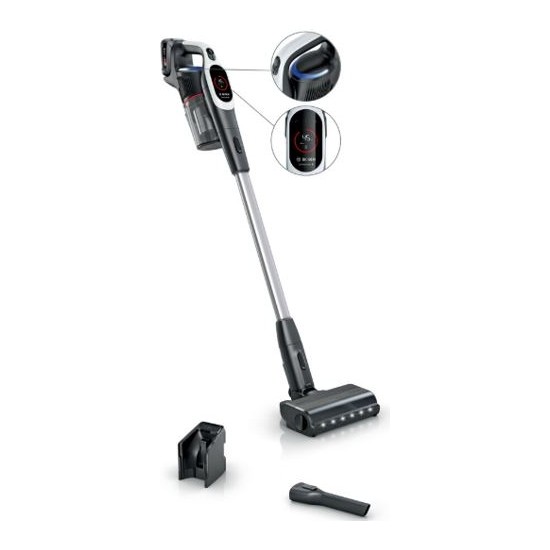 Bosch BCS931WBA Dikey Şarjlı Süpürge Beyaz Renkli HEPA Filtreli Güçlü Emiş Teknolojisi ile
