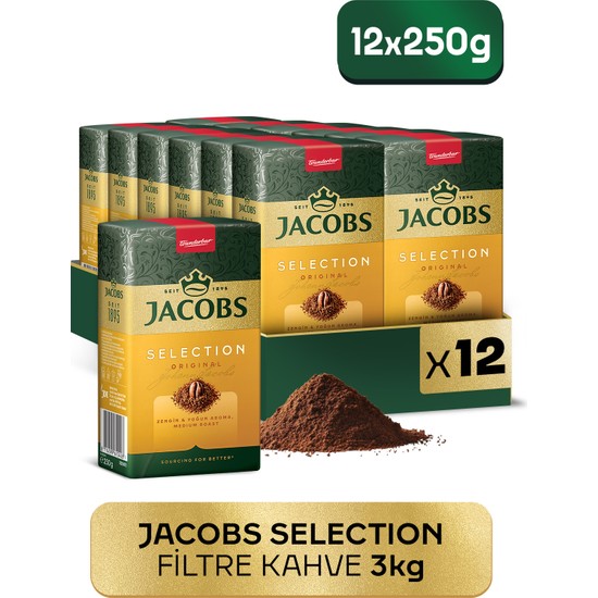 Jacobs Selection Filtre Kahve 250 gr x 12 Adet