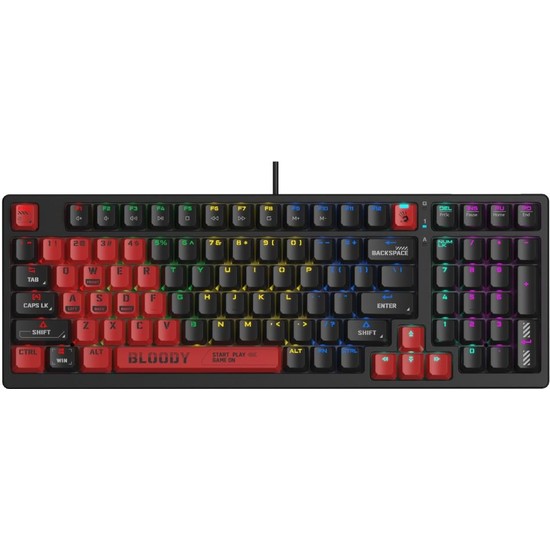 Bloody S98 Fıre Black Hot Swappable Kablolu Rgb Mekanik Gaming Klavye