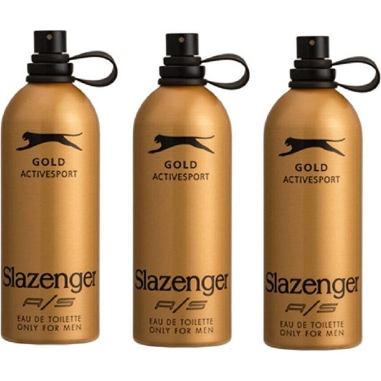 Slazenger Gold Active Sport EDT 125 ml Erkek Parfüm Aromatik Koku 3 Parça Set