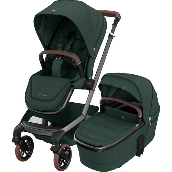 Maxi-Cosi Fame Portbebeli Led Işıklı Entegre Telefon Şarj Üniteli Premium Bebek Arabası Twillic Green