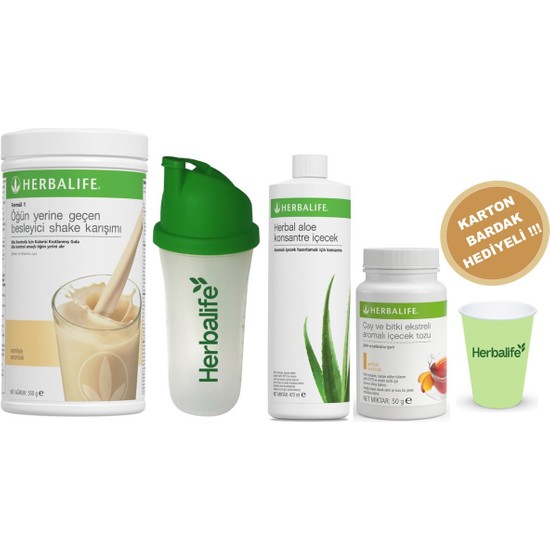 Set2 Shake Vanilya Aloe Konsantre Içecek Shaker Şeftali Çay 50 gr