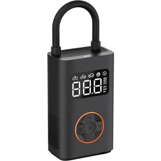 Xiaomi Qicycle N3 Elektrikli Taşınabilir Hava Pompası 280 W Güçlü Siyah Renkli Anahtarlı Mandren (Genpa Güvenceli)
