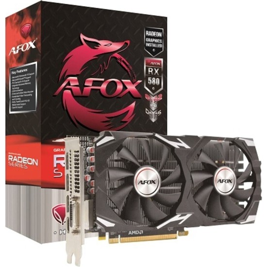AFOX Radeon RX580 8 GB GDDR5 Ekran Kartı 256 BIT 1000 MHz Çekirdek Hızı Oyun Performansı 2048SP AFRX580-8192D5H3-V2 8gb Gddr5 256BIT DX12
