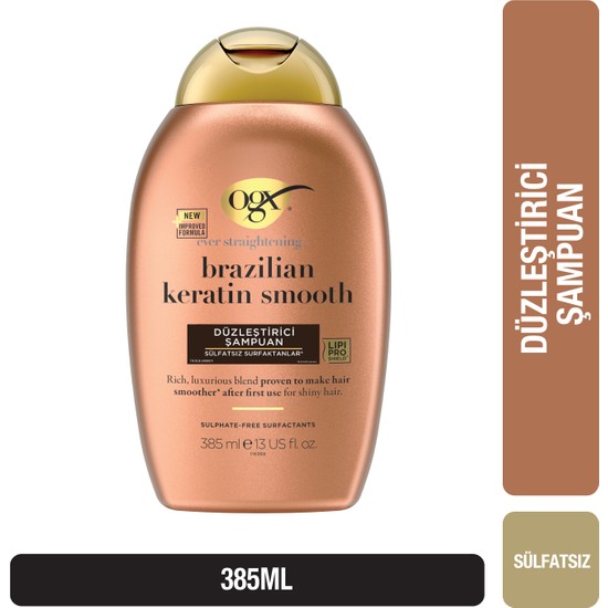 Ogx Brazilian Keratin Smooth Düzleştirici Sülfatsız Şampuan 385 ml Besleyici Keratinli Formül