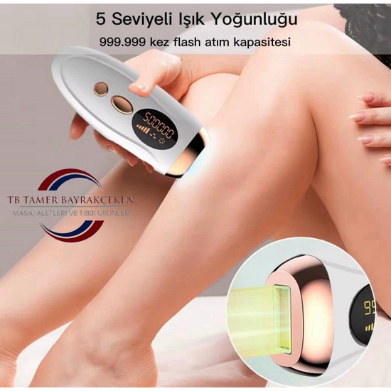 TB Tamer Bayrakçeken IPL Lazer Epilasyon Cihazı Yeşil Renk 990.000 Atım Acısız Kalıcı Tüy Giderme 5 Seviye Özellik