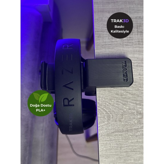 Trak3D Asılabilir Kulaklık Standı - Siyah