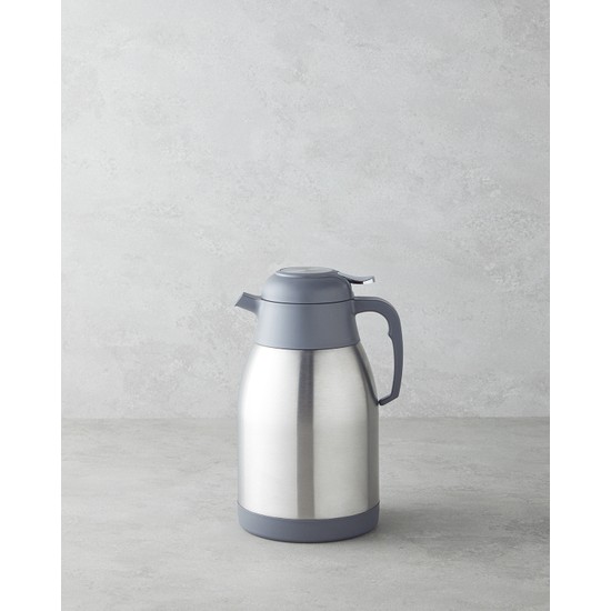English Home Good Mood Temp Çelik Termos 2 Litre Gri Malzeme ile Dayanıklı Piknik Termosu