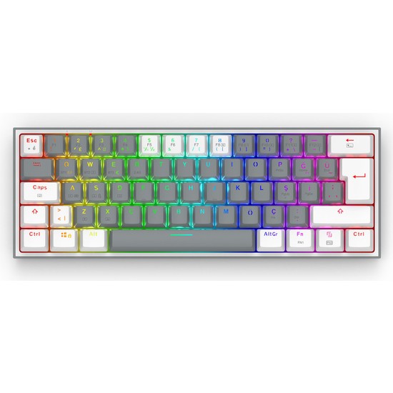 Redragon K616 Fizz Pro Rgb Red Switch 2.4ghz Kablosuz Türkçe Mekanik Oyuncu Klavyesi
