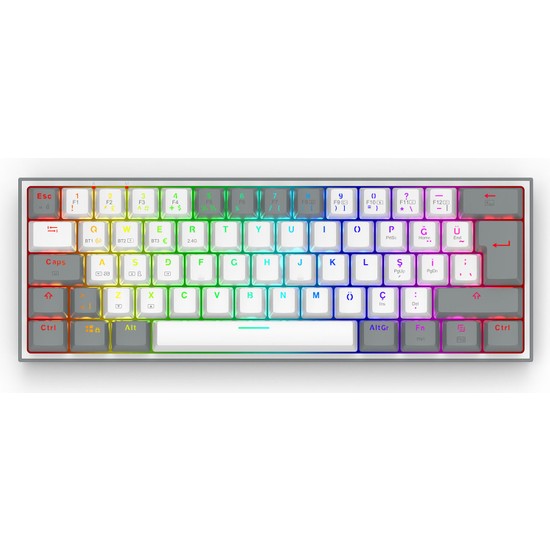 Redragon K616 Fizz Pro Rgb Red Switch 2.4ghz Kablosuz Türkçe Mekanik Oyuncu Klavyesi