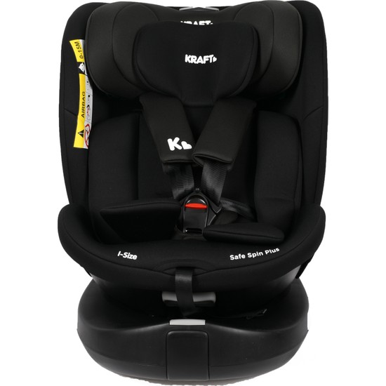 Kraft Safe Spin Plus I-Size Oto Koltuğu 0-36 kg Siyah Isofix Özellikli Güvenli Taşıma
