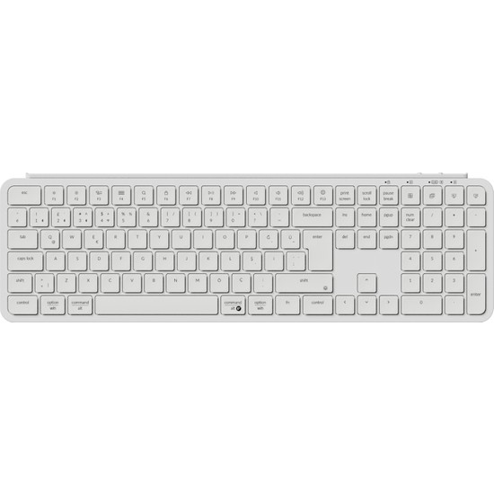 Keychron B6 Pro  Full Size Ultra-Slim 2.4 Ghz Türkçe Kablosuz Beyaz Klavye (B6P-K8-TR)