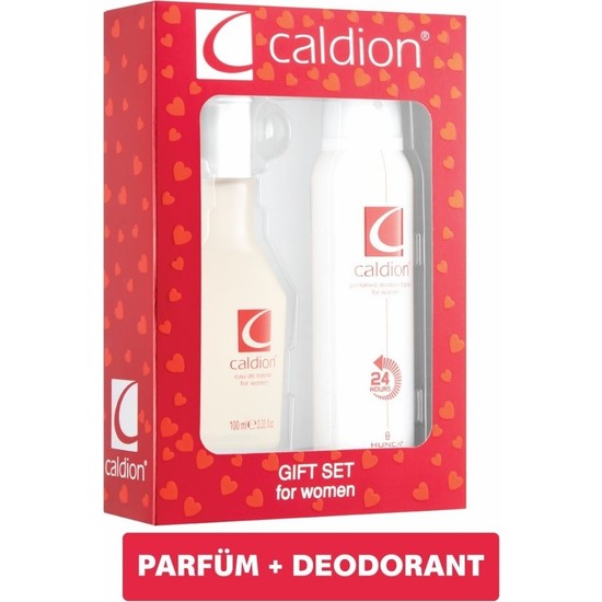 Caldion Kadın Parfüm Seti 100 ml EDT + 150 ml Deodorant Hediyelik Lüks Ambalajda