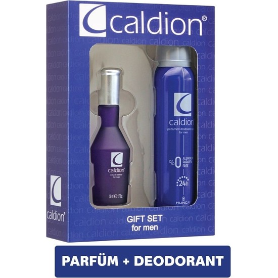 CALDION Classic Erkek Parfüm Seti 50 ml EDT + 150 ml Deodorant Hediyelik Lüks Ambalajda