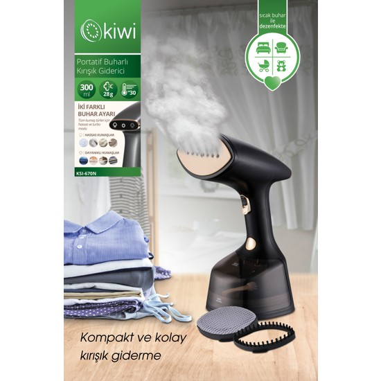Ksı-670N 1800W Portatif Buharlı Kırışıklık Giderici - Paslanmaz Çelik Buhar Çıkışı