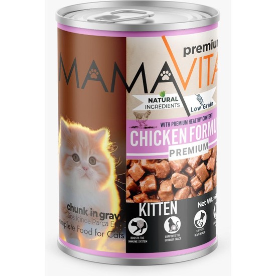 Mamavita Tavuk Etli Yavru Kedi Maması 400gr 24 adet