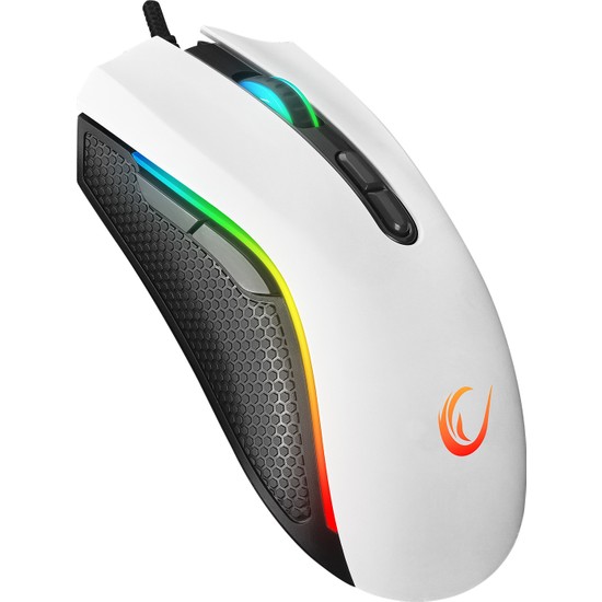Rampage SMX-R44 V2 Makrolu Beyaz 12800 Dpı Rgb Ledli 80 Million Huano Switch Gaming Oyuncu Mouse
