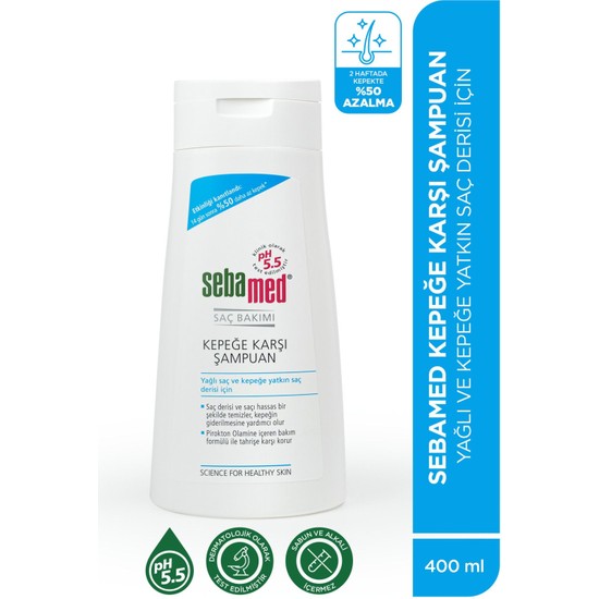 Sebamed Kepek Karşıtı Pirokton Olamin İçerikli Yağlanma Önleyici Etkili Şampuan 400 ml