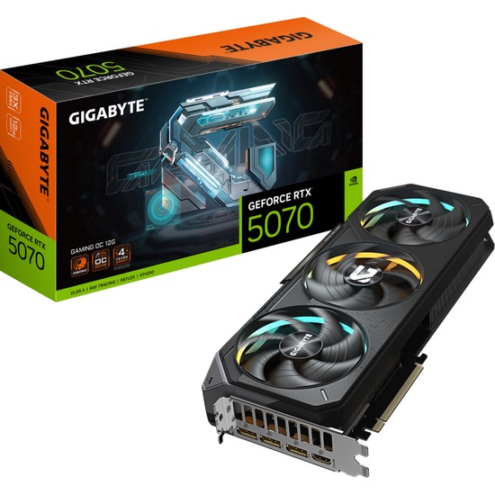 GIGABYTE VGA GeForce RTX™ 5070 GAMING OC 12GB, 192 Bit, GDDR7, HDMI Ekran Kartı - GV-N5070GAMING OC-12GD