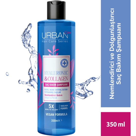 Urban Care Hyaluronic & Collagen Ekstra Dolgunlaştırıcı Saç Bakım Şampuanı Vegan 350 ml