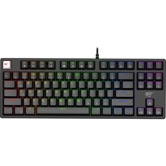 Havit Gamenote KB890L Mekanik Oyun Klavyesi Kablolu Anti Ghosting Blue Switch Tuş Formu Kare