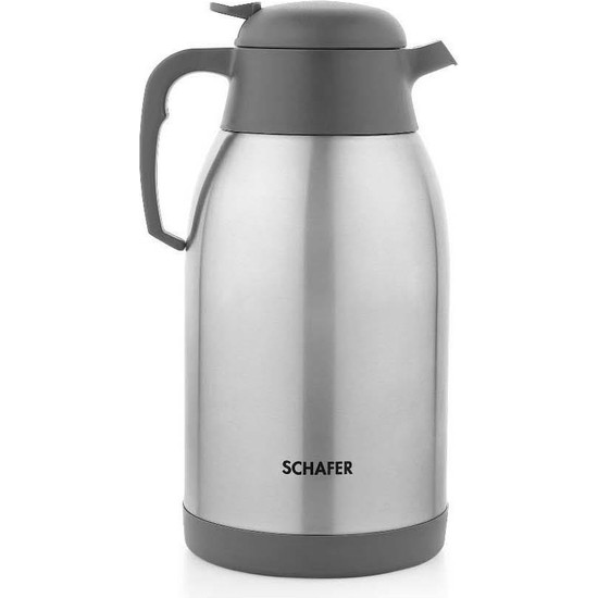Schafer Çelik Termos 2 Litre Gri Renk