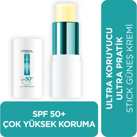 L'Oréal Paris Bright Reveal SPF 50 + Ultra Koruyucu Ultra Pratik Stick Güneş Kremi 9Ml