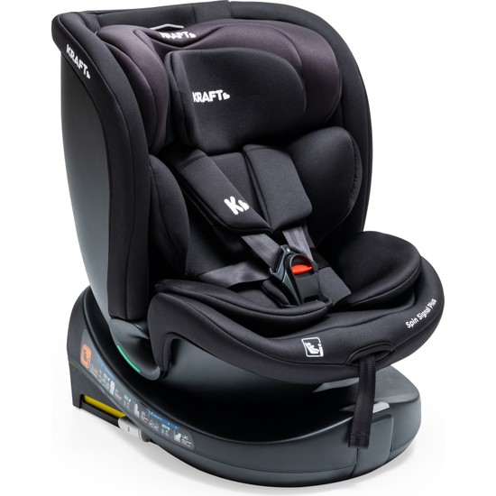Kraft Spin Signal Plus I-Size 360 ° Dönebilen İsofix'li Oto Koltuğu 0-36 Kg Black
