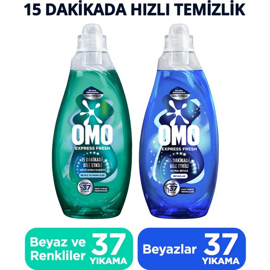 Omo Express Fresh Ultra BEYAZ 1480 ml X1 Kötü Koku Karşıtı Beyaz ve Renkliler X1