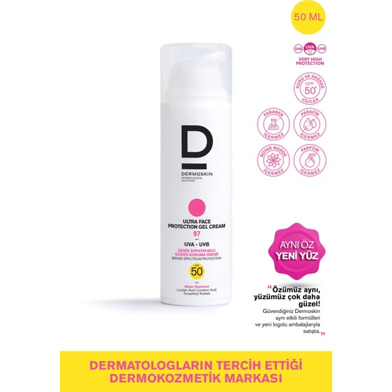 Dermoskin Ultra Face Protection Krem SPF 50 Normal Ciltler İçin Güneş Koruyucu 50 ml