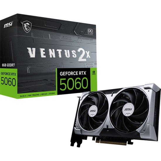 Msı VGA Geforce Rtx 5060 8g Ventus 2x Oc RTX5060 8gb Gddr7 128B DX12 Pcıe 5.0 X16 (3xdp 1xhdmı)