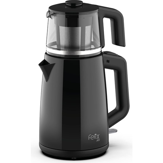 Arzum FL398 Felix Joy Çay Makinesi 1 L Cam Demlik, Otomatik Kapanma, Siyah