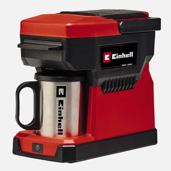 Einhell Akülü Kahve Makinesi TE-CF 18 Li-Solo 4609990 | PXC | 18 V | 240 ml su haznesi | filtre kahve ve kahve kapsülleri için | tutamak | kapaklı kahve fincanı | akü hariç
