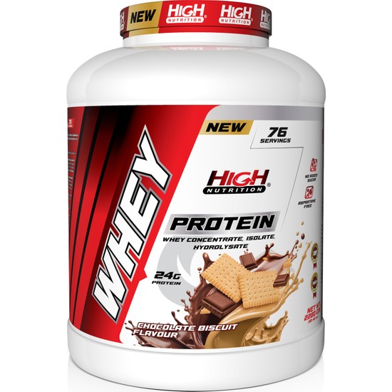 High Nutrition Protein Tozu 2280 gr Çikolata Bisküvi Aromalı 24 gr Protein 76 Servis