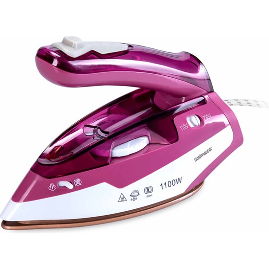 Goldmaster Turist GM-7617 Seyahat Ütüsü 1100W Mor Seramik Tabanlı Damlama Önleyici Özellikli