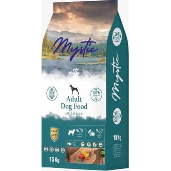 Mystic Az Tahıllı Yetişkin Köpek Maması Kuzu 15kg
