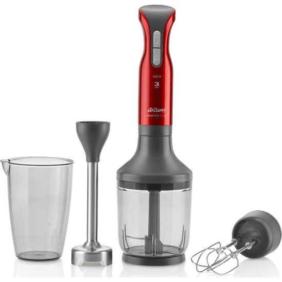 Arzum AR1042 Prostick 1500 W Çoklu Set El Blender - 900 ml Ölçü Kabı ve 750 ml Doğrayıcı Hazne