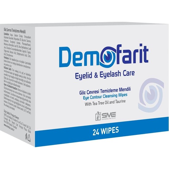 Demofarit Eyelid Eyelash Care Göz Çevresi Temizleme Mendili 24LÜ