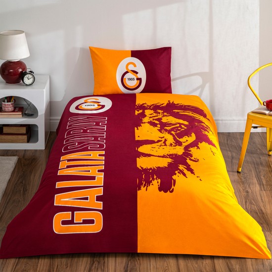 Taç Lisanslı Galatasaray Şanlı Aslan Tek Kişilik Nevresim Takımı