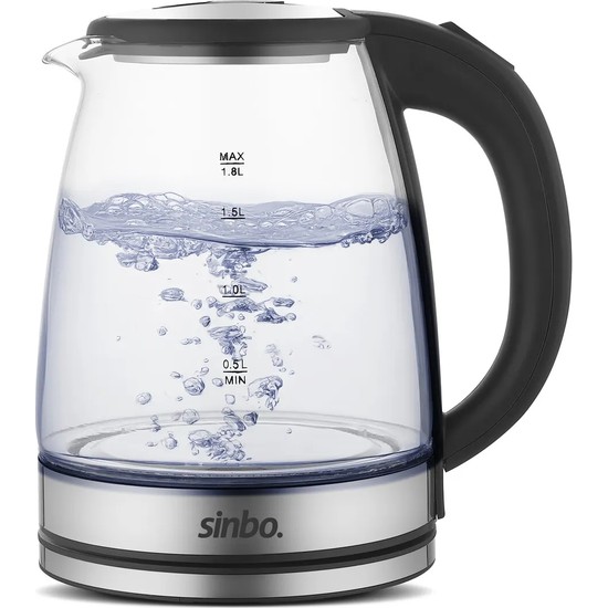 Sinbo Kablosuz Su Isıtıcı 1,8 L Hızlı Isıtma ve Şık Tasarım ile Mutfak İçin