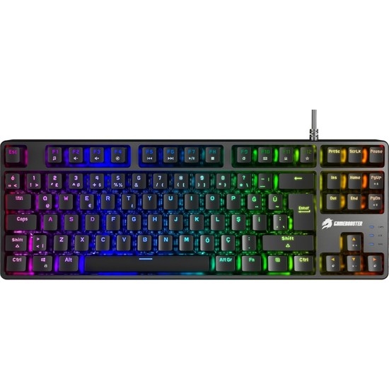 Gamebooster G23B Enigma Tkl Rainbow Aydınlatmalı Red Switch Mekanik Siyah Oyun Klavyesi